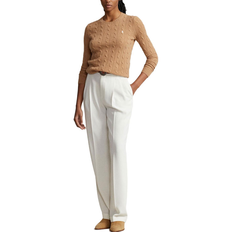 (Women) Polo Ralph Lauren  Solid Crewneck Pullover Sweater Camel Color. 211910421-002 圖 4