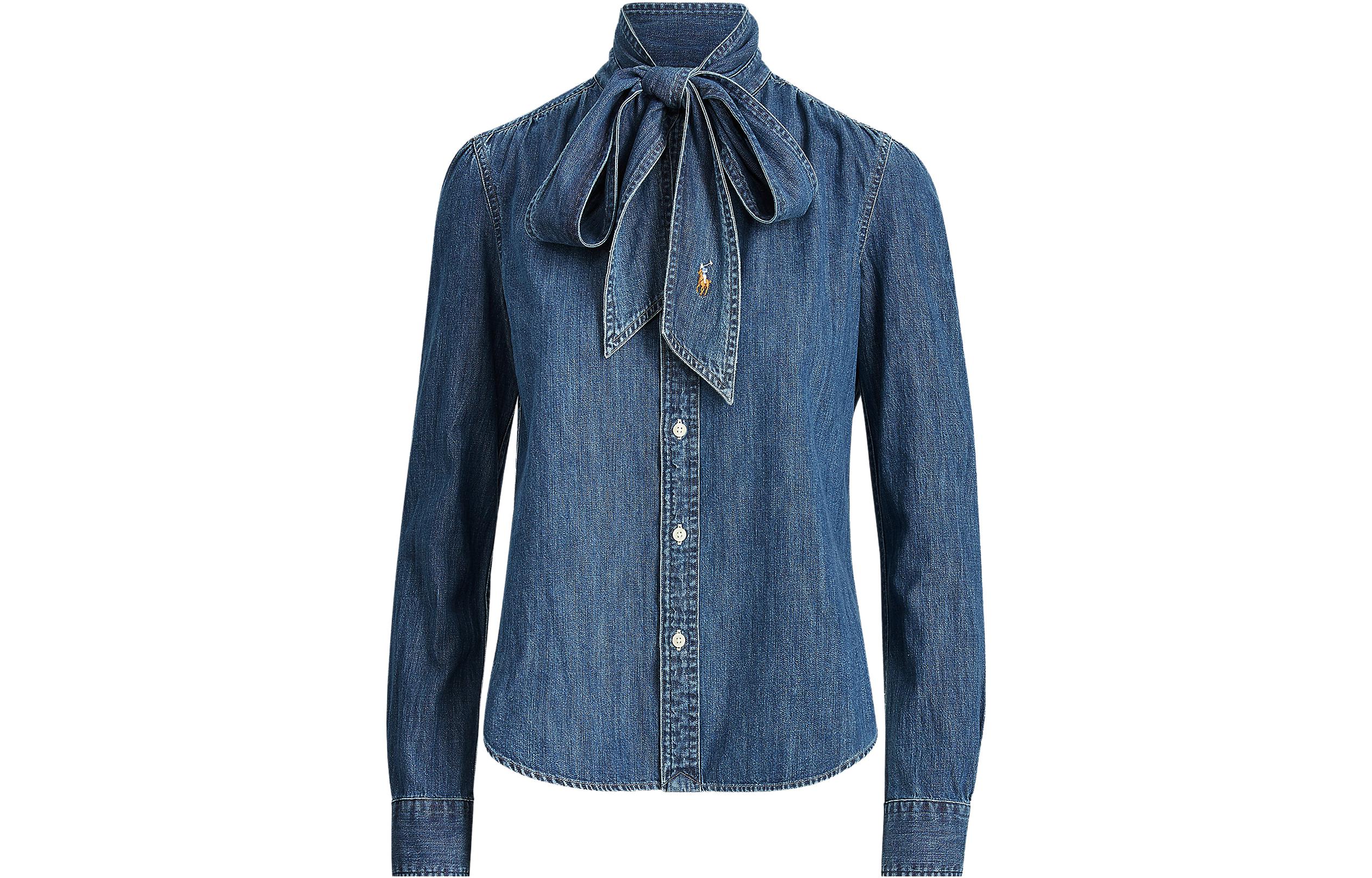 (Women) Polo Ralph Lauren  Solid Denim Jacket with Bow Design in Blue. 211815167-001 圖 2