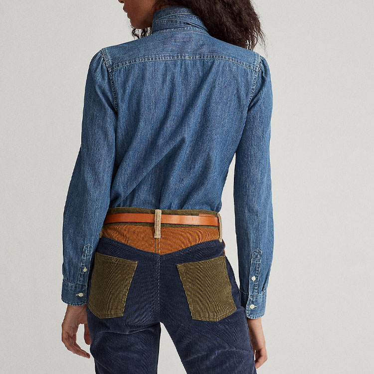 (Women) Polo Ralph Lauren  Solid Denim Jacket with Bow Design in Blue. 211815167-001 圖 4