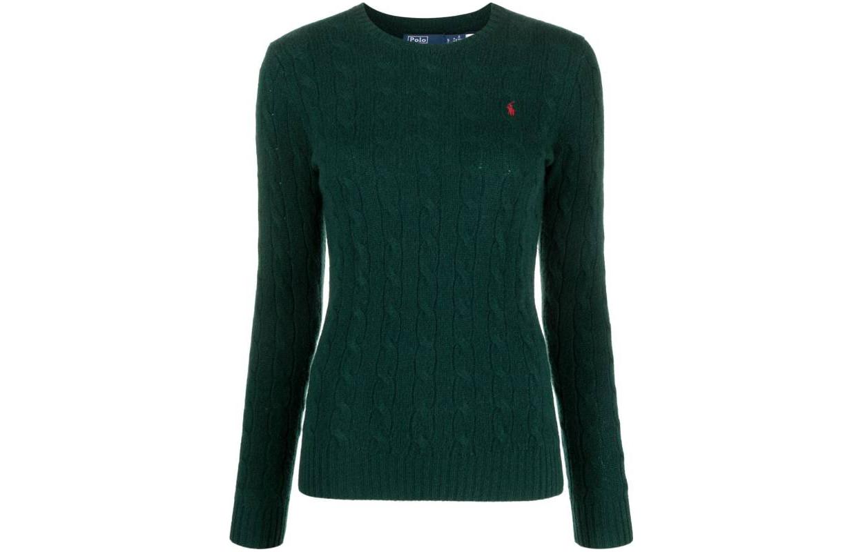(Women) Polo Ralph Lauren  Solid Green Crewneck Knit Sweater Long Sleeve 211910421-010 圖 2