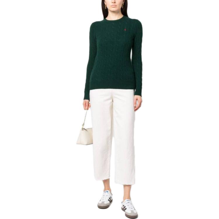(Women) Polo Ralph Lauren  Solid Green Crewneck Knit Sweater Long Sleeve 211910421-010 圖 3