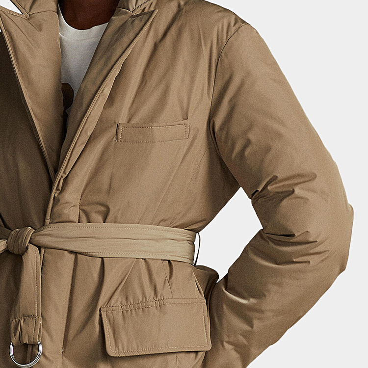 (Women) Polo Ralph Lauren  Solid Khaki Long-Sleeve Tie-Collar Jacket. 211880899-002 圖 6