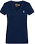 Buy (W) Polo Ralph Lauren Solid Logo Sulam Leher-V T-Shirt Biru Navy. 211682523-019