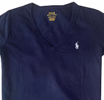 Shop (W) Polo Ralph Lauren Camiseta Azul Marino Logo Bordado Cuello en V. 211682523-019
