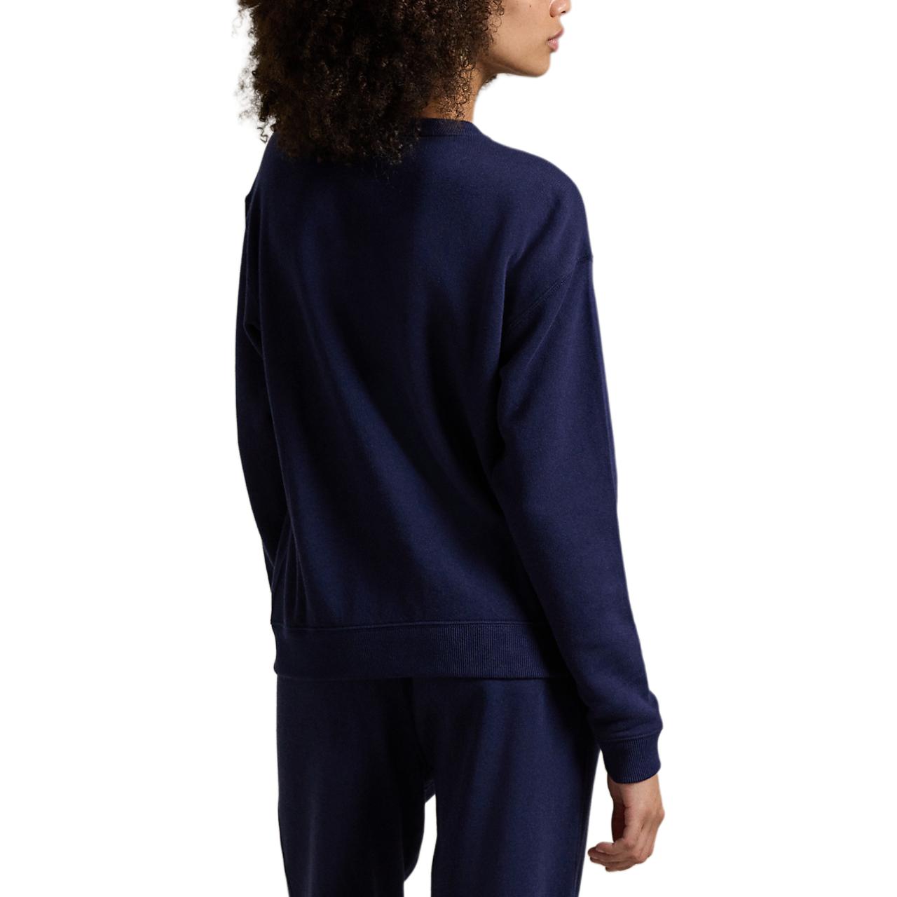 (Women) Polo Ralph Lauren  Solid Logo Embroidered Crewneck Sweatshirt Navy Blue WMPOKNINFB20675-410 圖 5