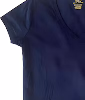 Details for (W) Polo Ralph Lauren Camiseta Azul Marino Logo Bordado Cuello en V. 211682523-019