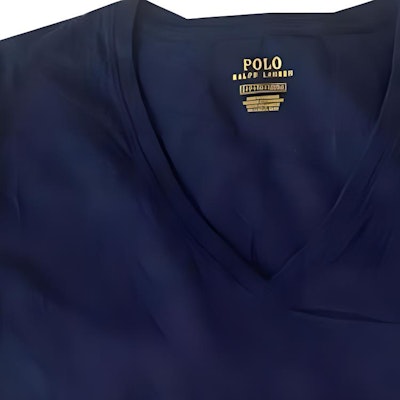 (W) Polo Ralph Lauren Solid Logo Sulam Leher-V T-Shirt Biru Navy. 211682523-019 Sizing (W) Polo Ralph Lauren Solid Logo Sulam Leher-V T-Shirt Biru Navy. 211682523-019