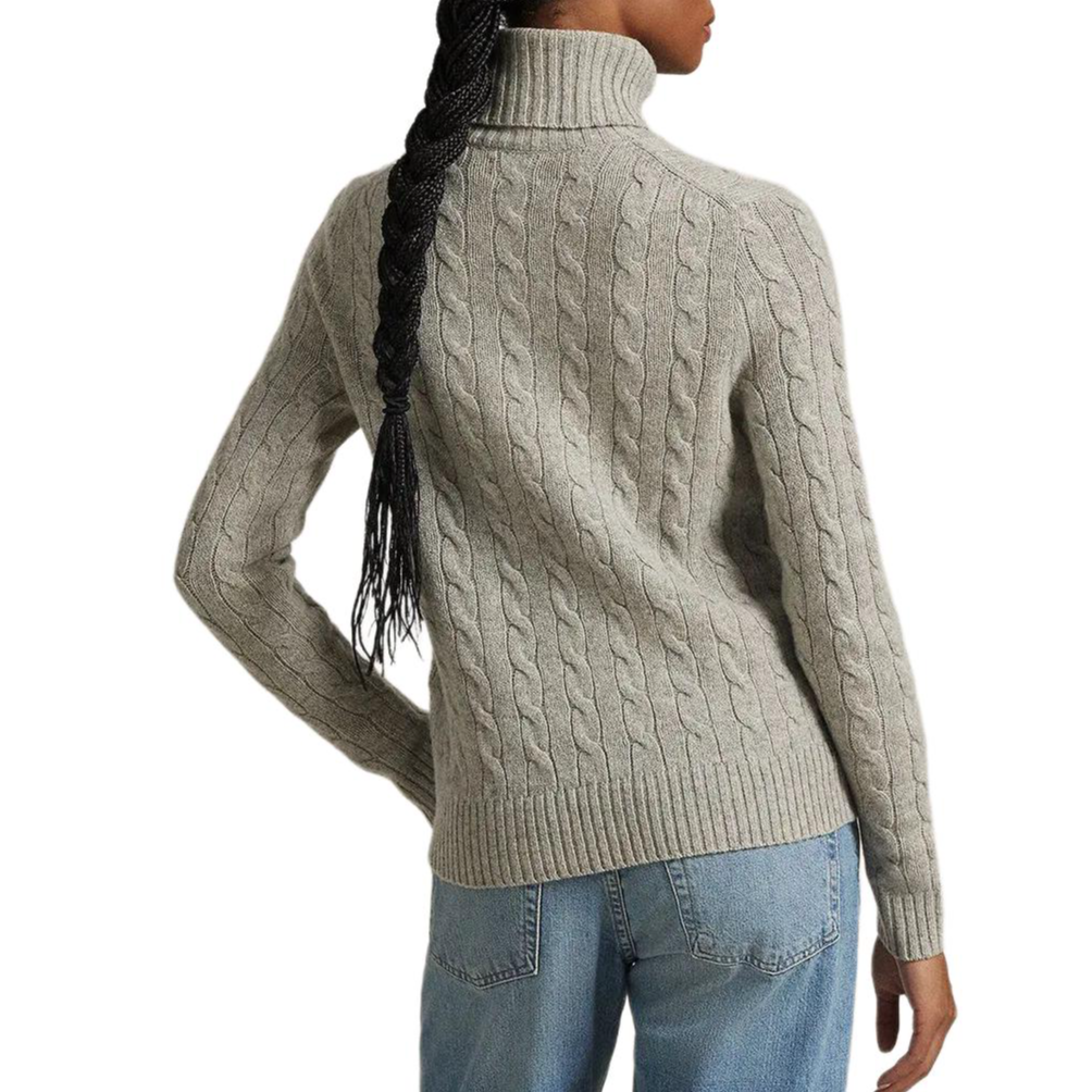 (Women) Polo Ralph Lauren  Solid Logo Turtleneck Sweater Light Grey. 211888686-002 圖 5