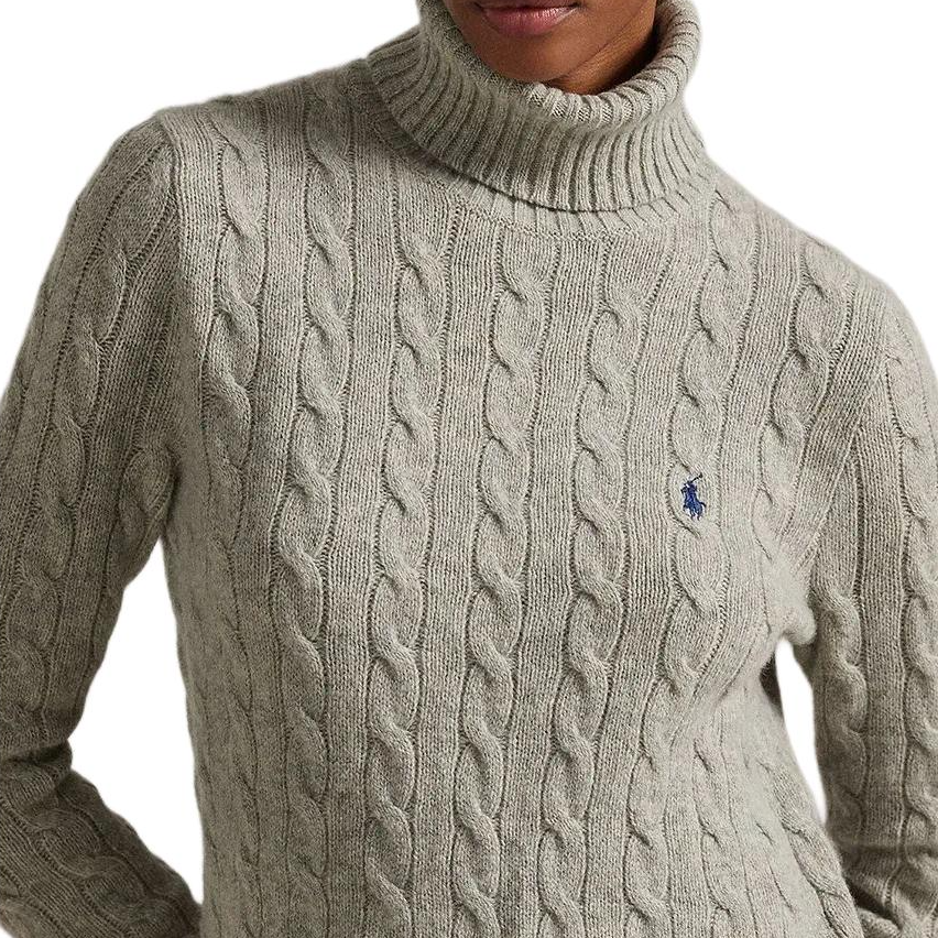 (Women) Polo Ralph Lauren  Solid Logo Turtleneck Sweater Light Grey. 211888686-002 圖 7