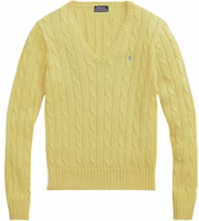 (Women) Polo Ralph Lauren Solid Logo V-Neck Knit Sweater Yellow. 211570011-102 (Women) Polo Ralph Lauren Solid Logo V-Neck Knit Sweater Yellow. 211570011-102