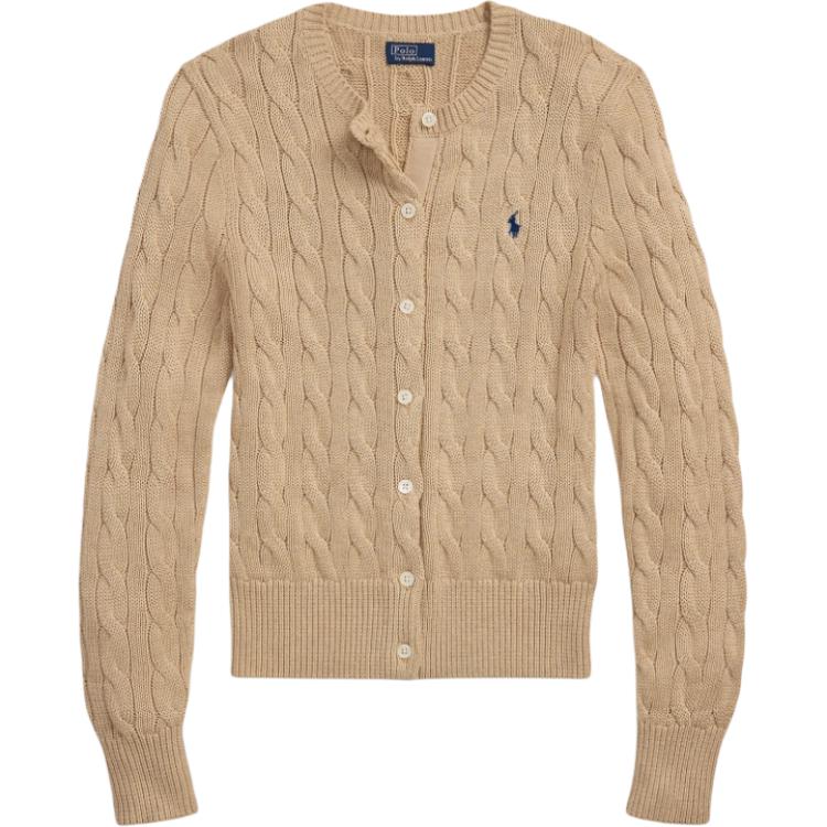 (Women) Polo Ralph Lauren  Solid Long-Sleeve Knit Sweater Khaki Color. WMPOSWENDW20358-999