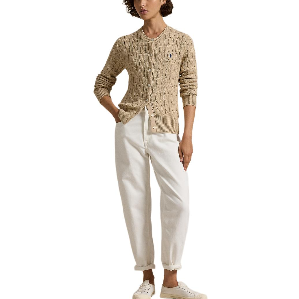 (Women) Polo Ralph Lauren  Solid Long-Sleeve Knit Sweater Khaki Color. WMPOSWENDW20358-999 圖 3