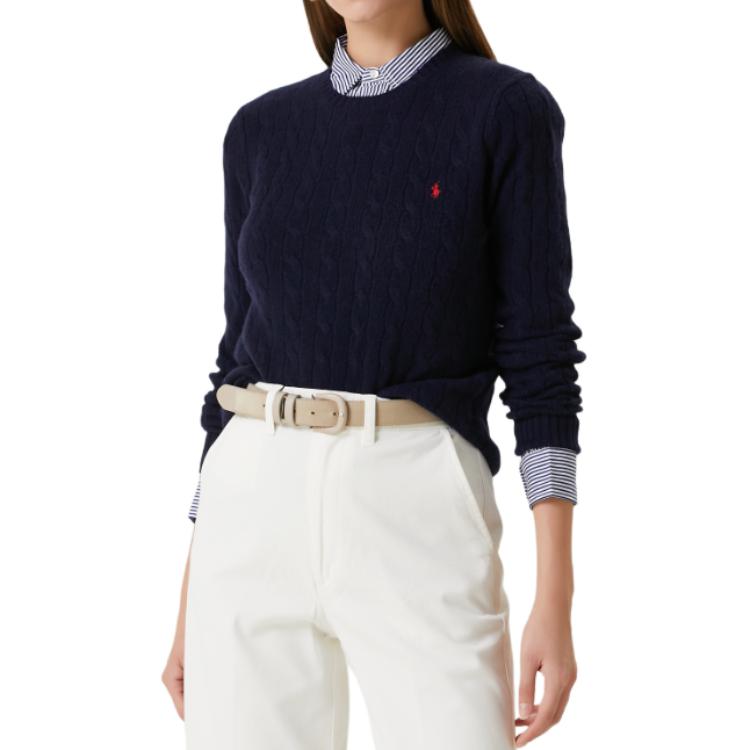 Purchase (W) Polo Ralph Lauren Sweater Navy Blue Lengan Panjang Crewneck. 211971865-003