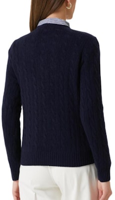 (W) Polo Ralph Lauren Sweater Navy Blue Lengan Panjang Crewneck. 211971865-003 Details for (W) Polo Ralph Lauren Sweater Navy Blue Lengan Panjang Crewneck. 211971865-003