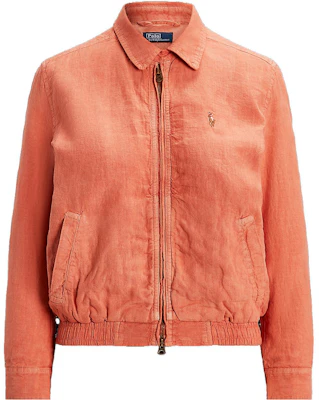 (Women) Polo Ralph Lauren Solid Orange Zip-Up Square Collar Windbreaker. WMPOOTWN5A20046-200 Order (Women) Polo Ralph Lauren Solid Orange Zip-Up Square Collar Windbreaker. WMPOOTWN5A20046-200