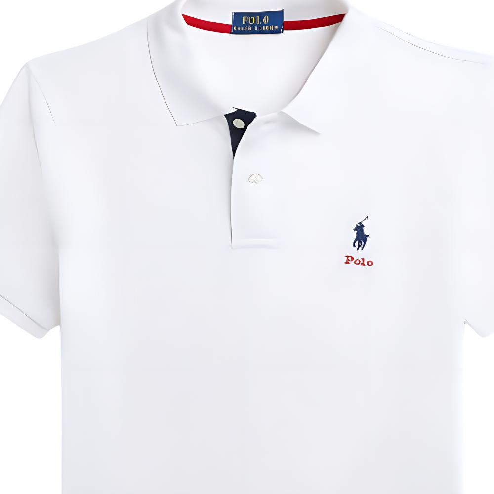 (Women) Polo Ralph Lauren  Solid Pique Short Sleeve Polo Shirt White SS24. WMPOKNINB920142-100 圖 4