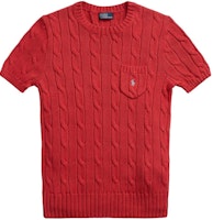 (Women) Polo Ralph Lauren Solid Red Crewneck Pullover Sweater. 211895379-007 (Women) Polo Ralph Lauren Solid Red Crewneck Pullover Sweater. 211895379-007