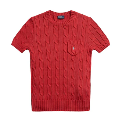 (Women) Polo Ralph Lauren Solid Red Crewneck Pullover Sweater. 211895379-007