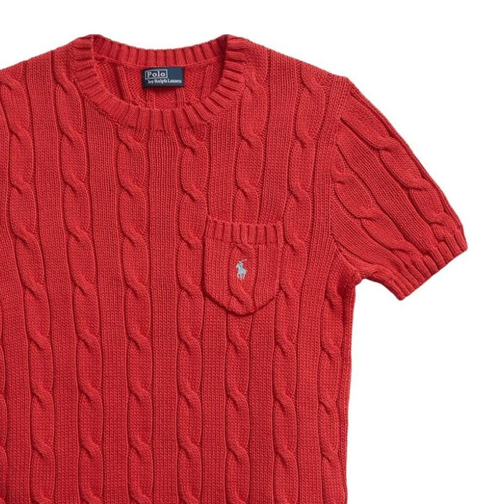 Sizing (W) Suéter Polo Ralph Lauren Crewneck Rojo Sólido. 211895379-007