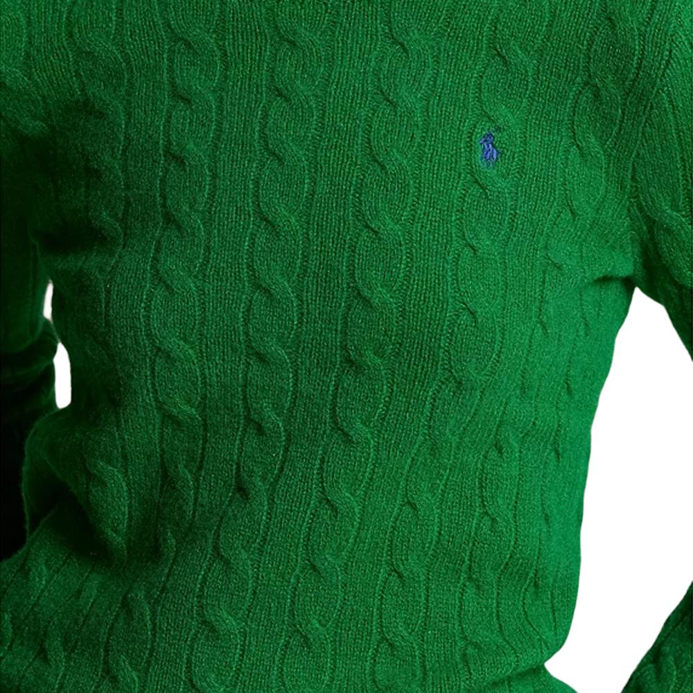 (Women) Polo Ralph Lauren  Solid Ribbed Knit Crewneck Long Sleeve Sweater Green. 211910421-020 圖 6