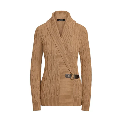 (Women) Polo Ralph Lauren Solid V-Neck Slim Fit Knit Sweater Light Beige. 200808258-002