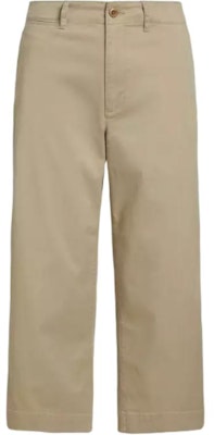 (W) ポロ ラルフローレン ソリッド ワイドレッグ クロップド カジュアルパンツ ベージュ 211939940-004 Buy (W) ポロ ラルフローレン ソリッド ワイドレッグ クロップド カジュアルパンツ ベージュ 211939940-004