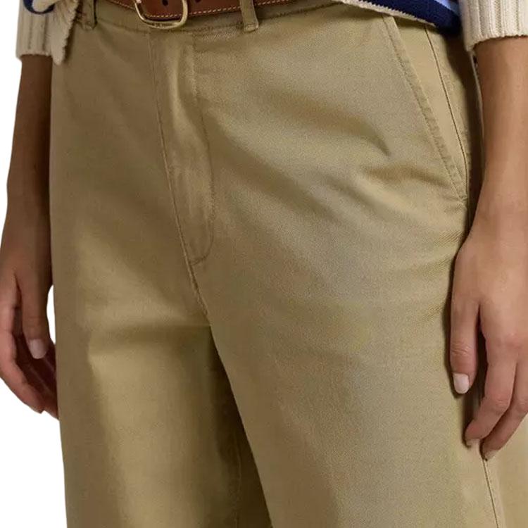 Details for (W) ポロ ラルフローレン ソリッド ワイドレッグ クロップド カジュアルパンツ ベージュ 211939940-004