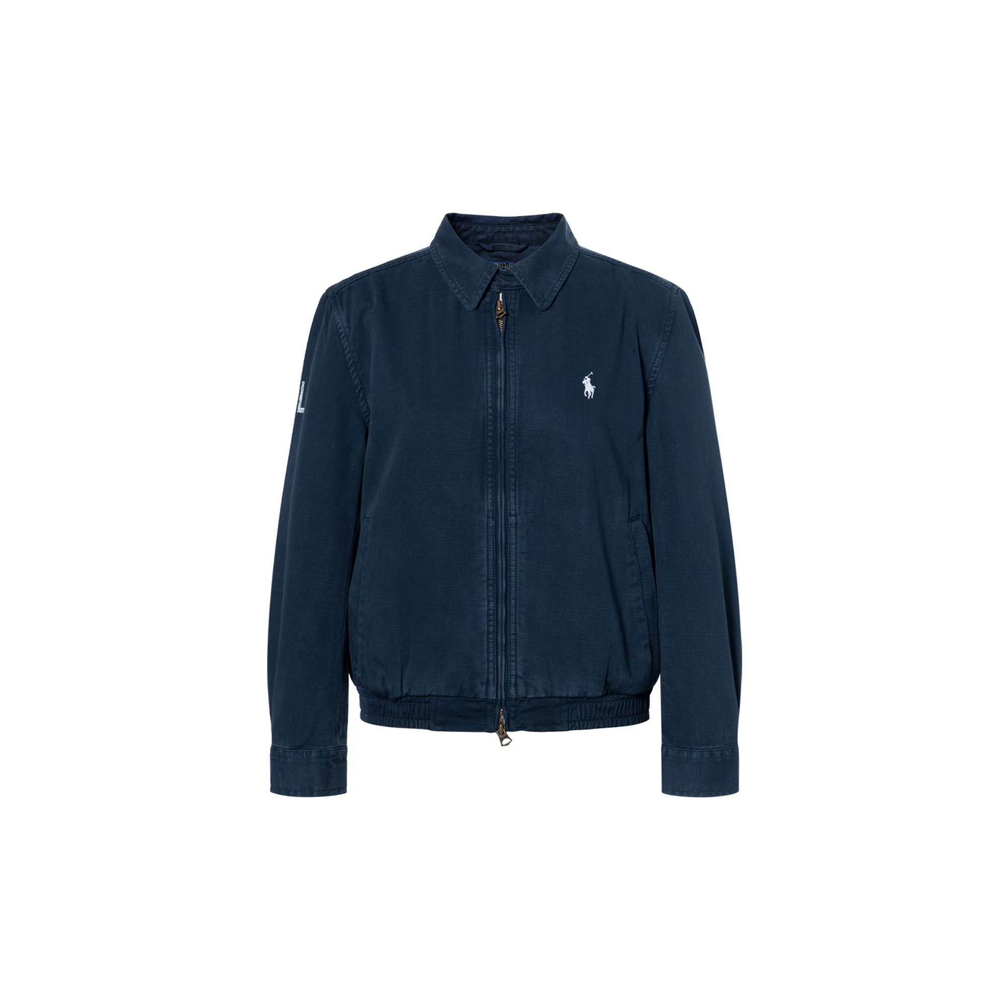 (Women) Polo Ralph Lauren  Solid Zip-Up Long Sleeve Jacket in Navy Blue. 211794216-002