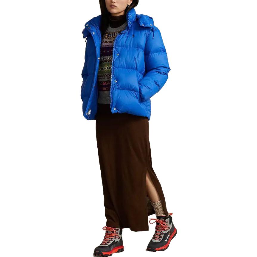 Shop (Women) Polo Ralph Lauren  Solid Zip Detachable Hood Jacket Blue. WMPOOTWN2820-223