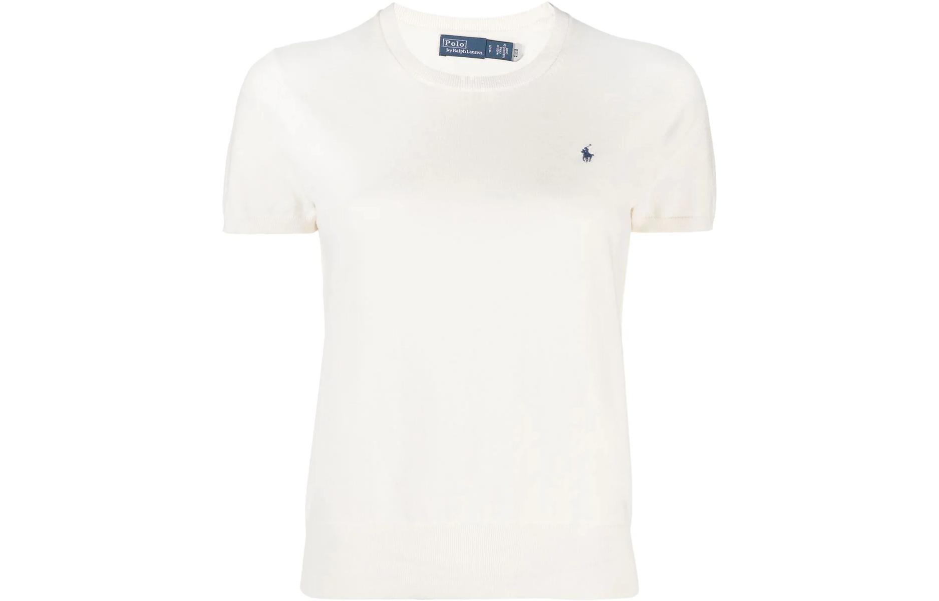 Order (W) Polo Ralph Lauren SS23 刺繡Logo圓領T恤 米白色 211891673-001