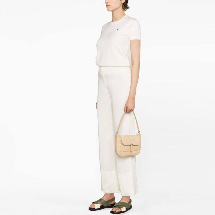 Purchase (W) Polo Ralph Lauren SS23 刺繡Logo圓領T恤 米白色 211891673-001