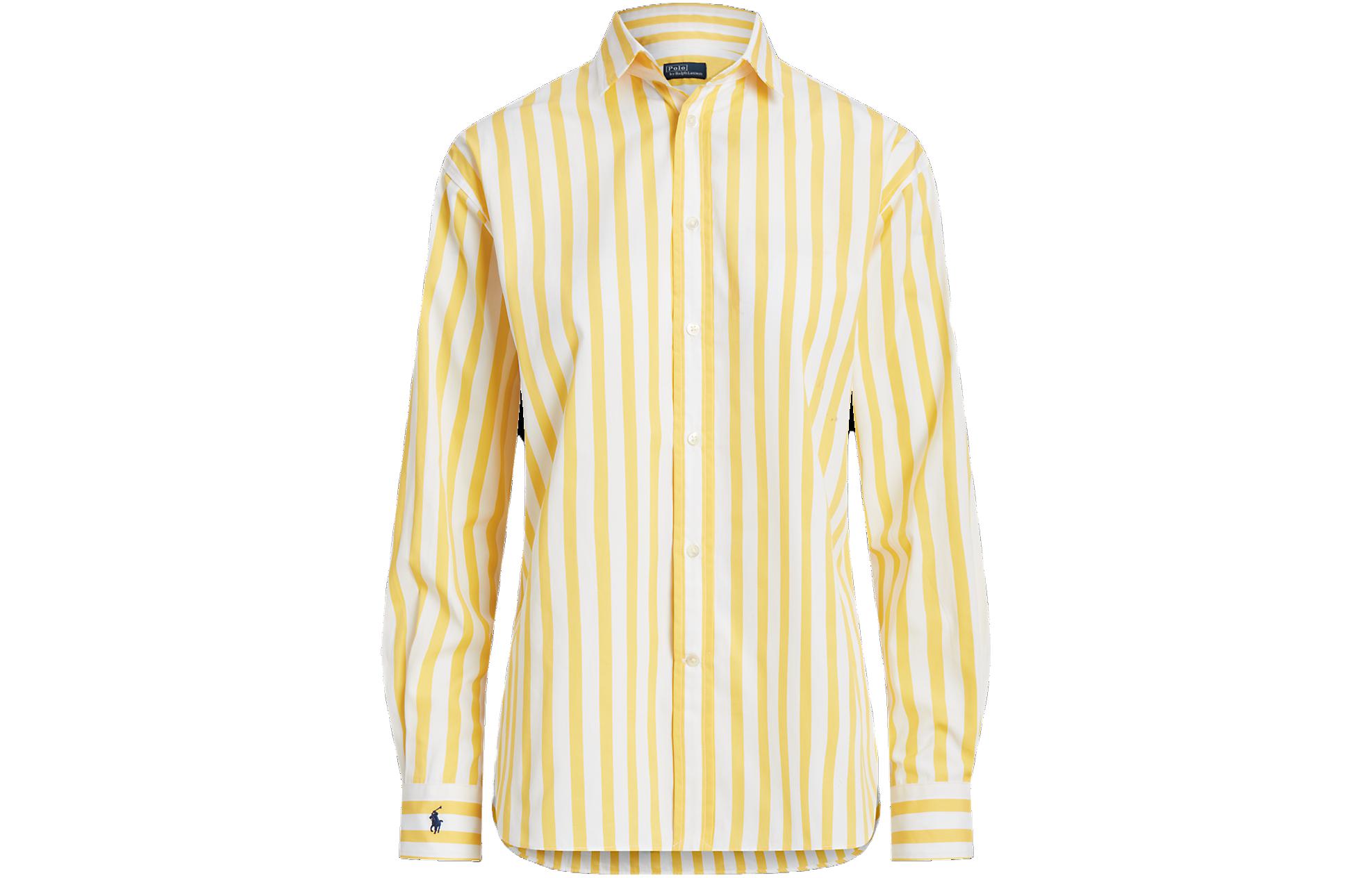(Women) Polo Ralph Lauren  Striped Yellow Single-Breasted Shirt. WMPOSHTNDN20186-700 圖 2