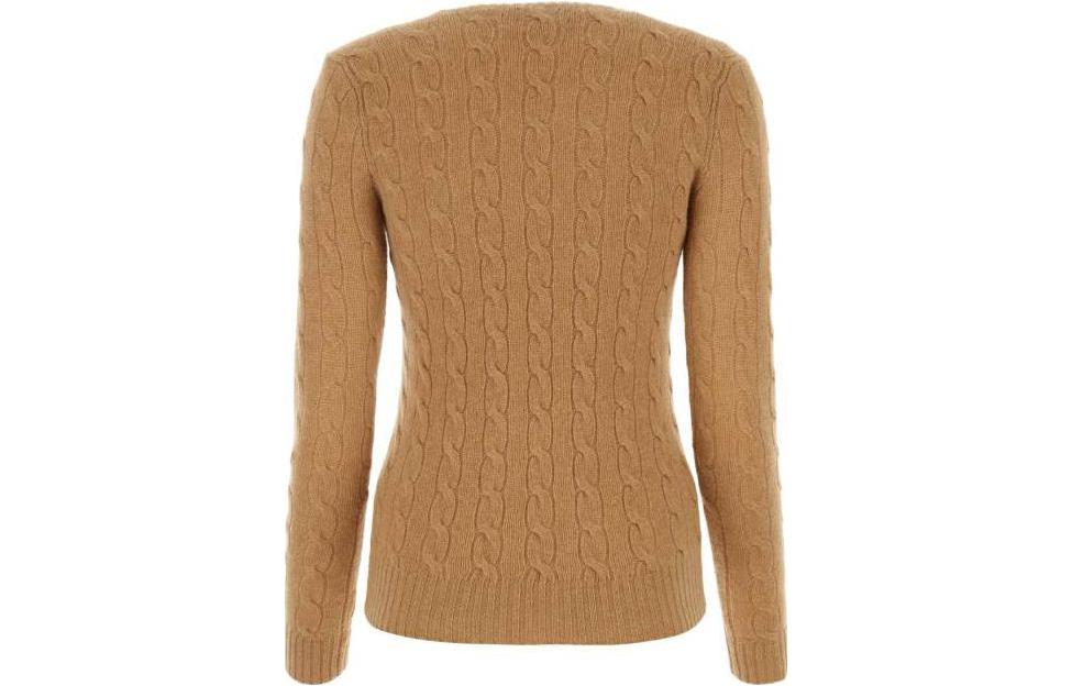 (Women) Polo Ralph Lauren  V-Neck Long Sleeve Knit Sweater Camel Color 211910422002-233 圖 3