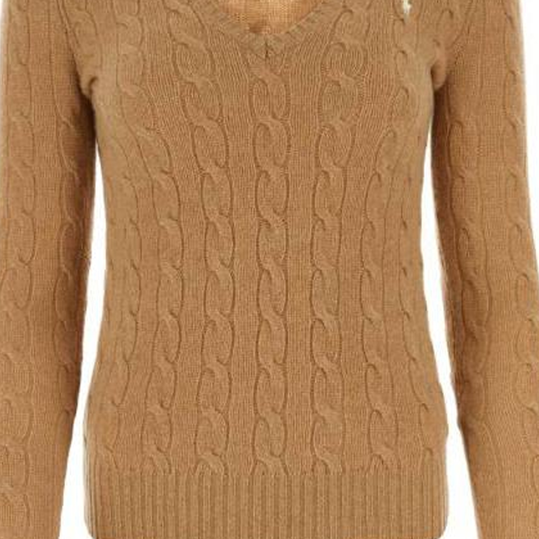 (Women) Polo Ralph Lauren  V-Neck Long Sleeve Knit Sweater Camel Color 211910422002-233 圖 6