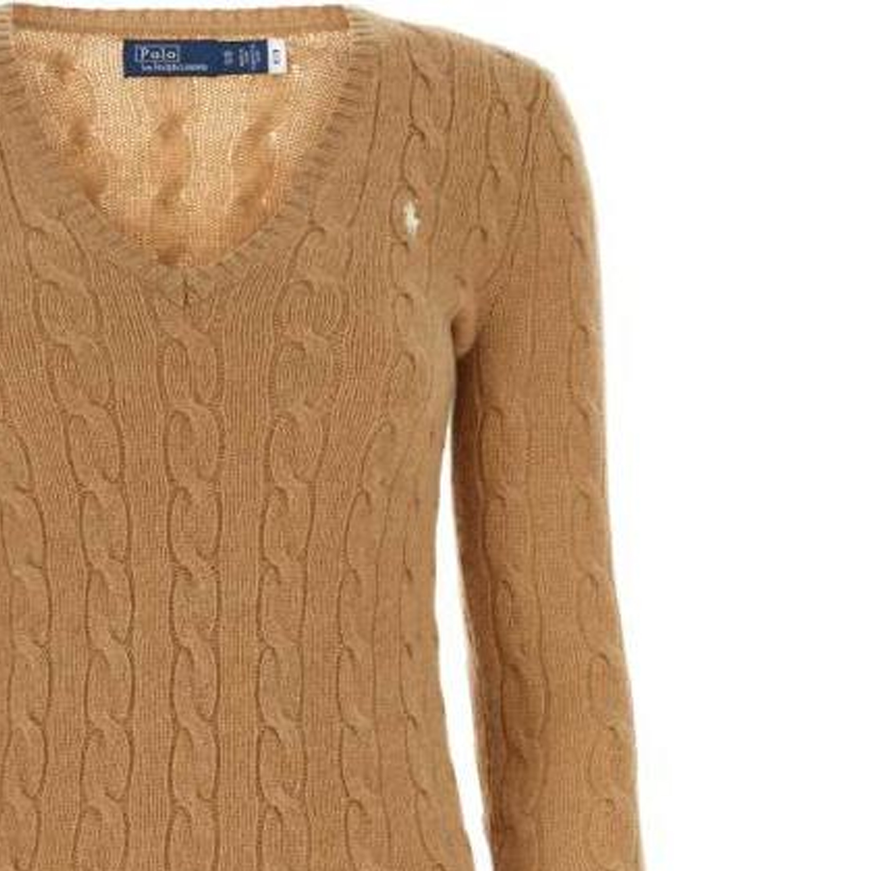 (Women) Polo Ralph Lauren  V-Neck Long Sleeve Knit Sweater Camel Color 211910422002-233 圖 7