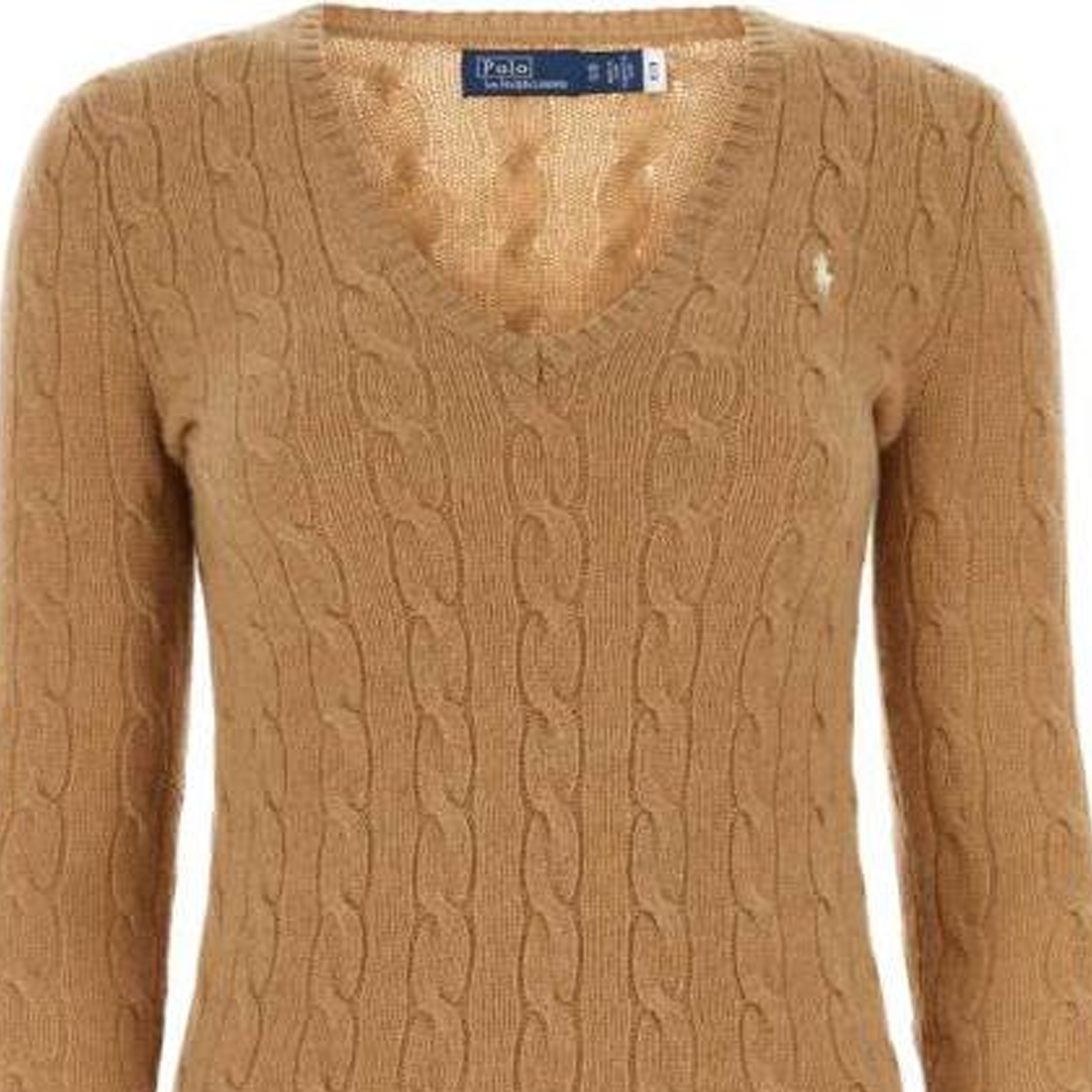 (Women) Polo Ralph Lauren  V-Neck Long Sleeve Knit Sweater Camel Color 211910422002-233 圖 9