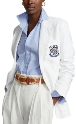 (W) 폴로 랄프로렌 화이트 블레이저 솔리드 로고 크레스트 디자인 WMPOOTWN5V20139-100 Shop (W) 폴로 랄프로렌 화이트 블레이저 솔리드 로고 크레스트 디자인 WMPOOTWN5V20139-100