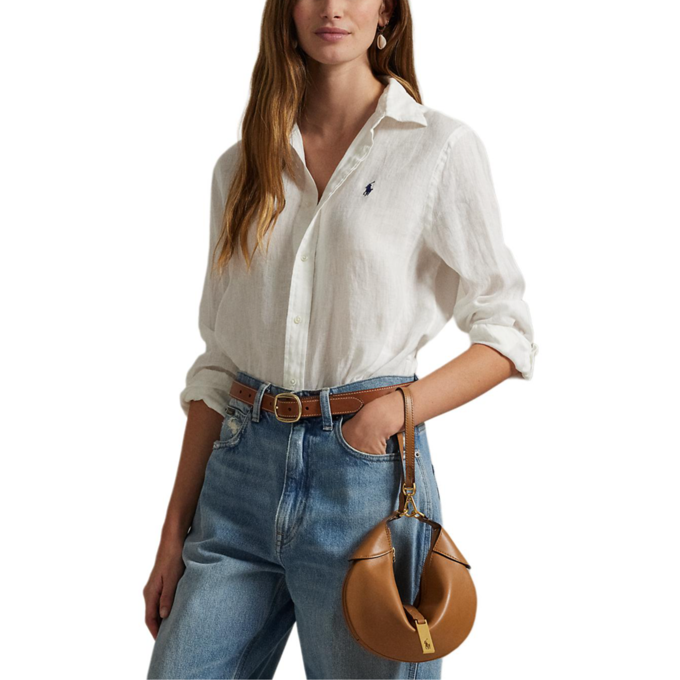 (Women) Polo Ralph Lauren  White Button-Up Long Sleeve Shirt WMPOSHTNDO20576100.211970730-001 圖 4