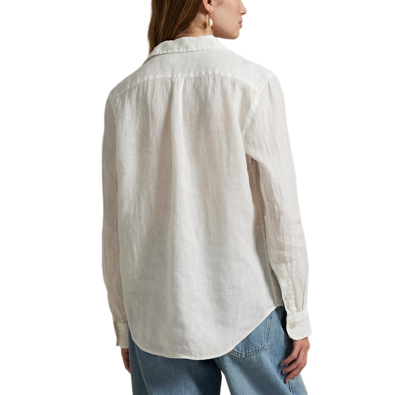 (Women) Polo Ralph Lauren  White Button-Up Long Sleeve Shirt WMPOSHTNDO20576100.211970730-001 圖 5