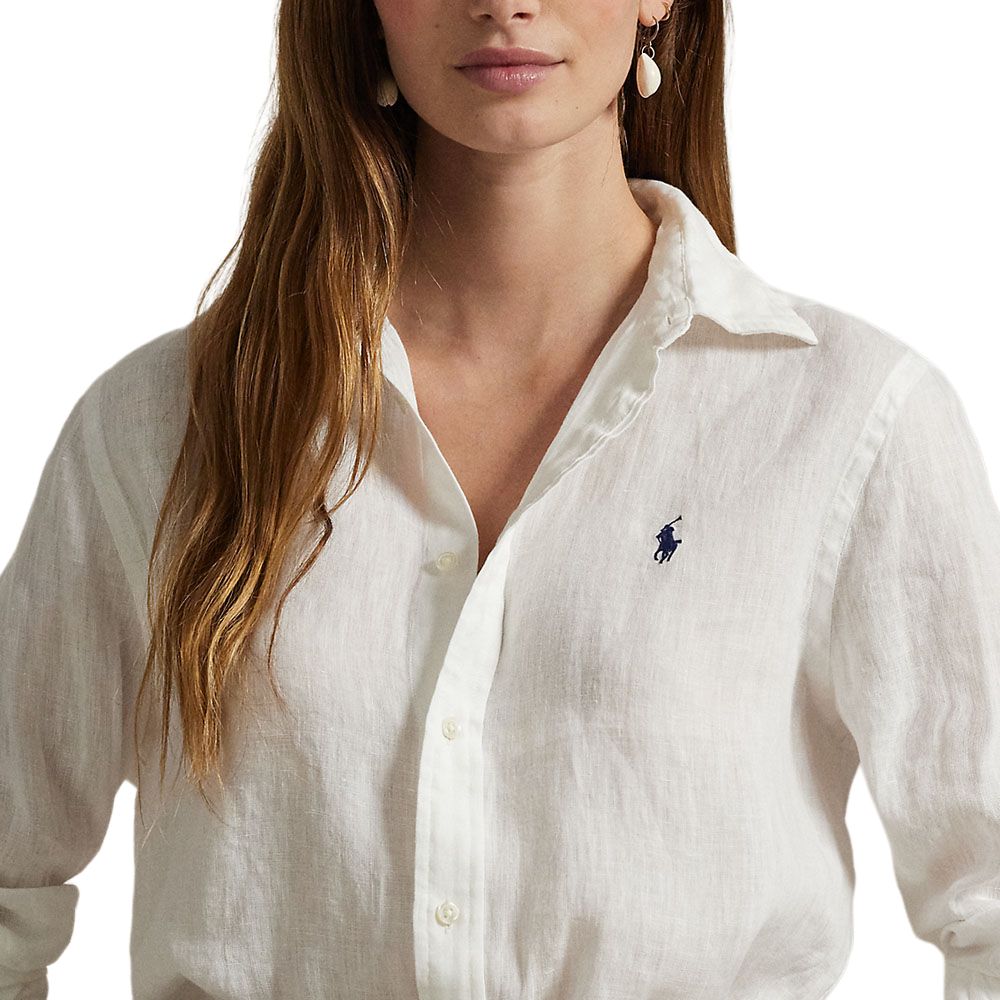 (Women) Polo Ralph Lauren  White Button-Up Long Sleeve Shirt WMPOSHTNDO20576100.211970730-001 圖 6
