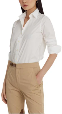 (W) Polo Ralph Lauren 白色长袖纽扣衬衫。 WMLRSHTS6820100-100 Lookbook (W) Polo Ralph Lauren 白色长袖纽扣衬衫。 WMLRSHTS6820100-100