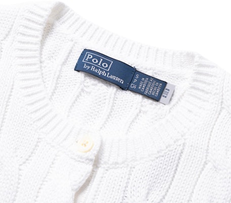 (W) Polo Ralph Lauren 白色繩結紋純棉短袖開襟外套上衣 100053185 2