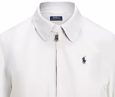 Sizing (W) Chaqueta Polo Ralph Lauren Blanca con Logo Bordado y Cremallera. 211839314-004
