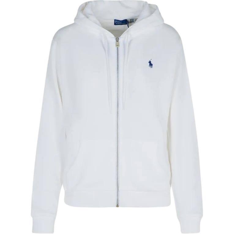 (Women) Polo Ralph Lauren  White Hoodie with Logo Embroidery and Full Zip. 211935584-008 圖 2