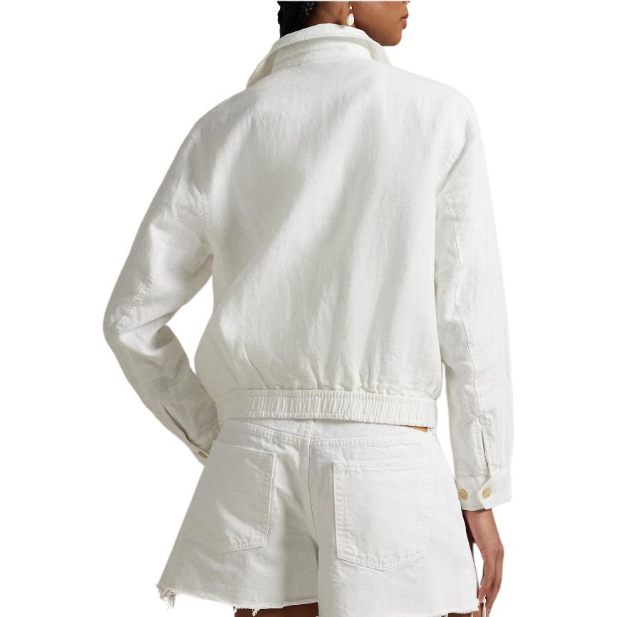 (Women) Polo Ralph Lauren  White Logo Zip-Up Loose-Fit Jacket 100006862 圖 4