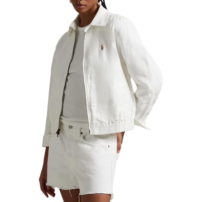 (Women) Polo Ralph Lauren  White Logo Zip-Up Loose-Fit Jacket 100006862 圖 5