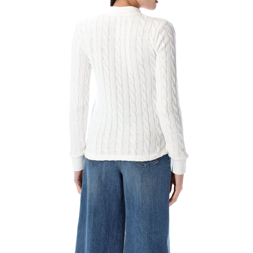 (Women) Polo Ralph Lauren  White Long Sleeve Knit Shirt with Embroidered Logo 211959100-005 圖 3