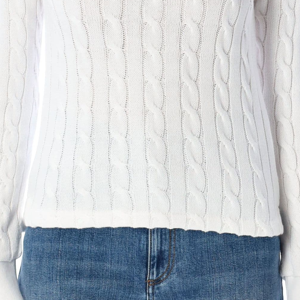 (Women) Polo Ralph Lauren  White Long Sleeve Knit Shirt with Embroidered Logo 211959100-005 圖 6