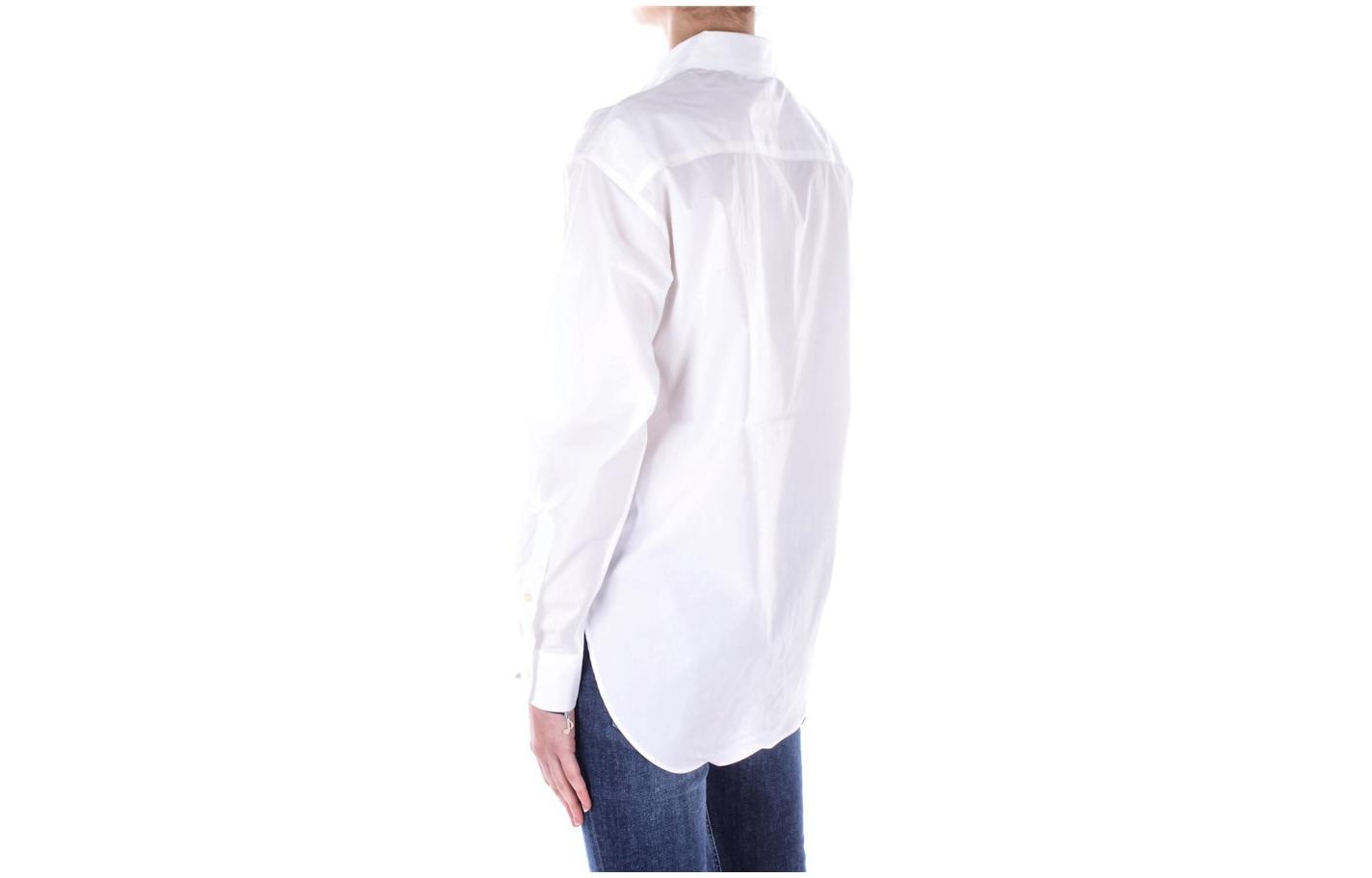 Purchase (W) Polo Ralph Lauren 白色长袖衬衫 舒适版型 带标志。 200932538-001