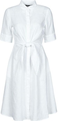 (W) Polo Ralph Lauren Vestido Midi Blanco de Manga Corta con Botones. 200831364-001 Order (W) Polo Ralph Lauren Vestido Midi Blanco de Manga Corta con Botones. 200831364-001